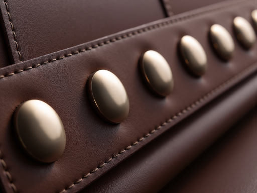 牛皮革产品展示,深棕色光滑表面,展现天然纹理和优质质感